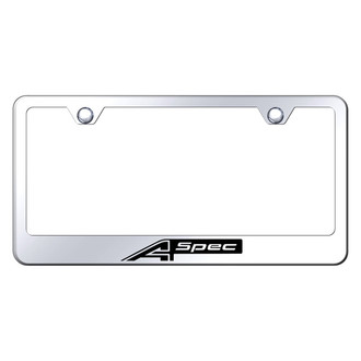 Autogold® - Chrome License Plate Frame with Laser Etched A Spec Logo
