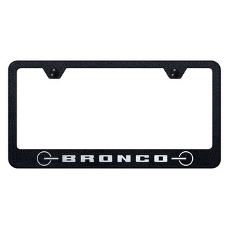Autogold® - Rugged Black License Plate Frame with Laser Etched Bronco 2020 Grill