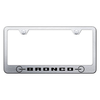 Autogold® - Brushed License Plate Frame with Laser Etched Bronco 2020 Grill