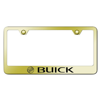 Autogold® - Gold License Plate Frame with Laser Etched Buick Logo