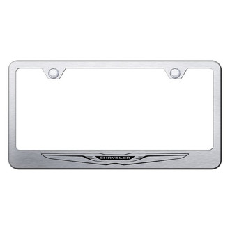 Autogold® - Brushed License Plate Frame with Laser Etched Chrysler Only Logo
