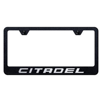 Autogold® - Rugged Black License Plate Frame with Laser Etched Citadel Logo