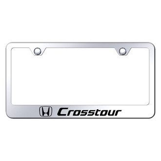 Autogold® - Chrome License Plate Frame with Laser Etched CrossTour Logo