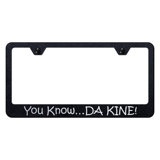 Autogold® - Rugged Black License Plate Frame with Laser Etched DA KINE