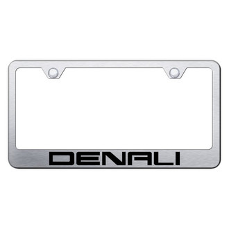 Autogold® - Brushed License Plate Frame with Laser Etched Denali Logo