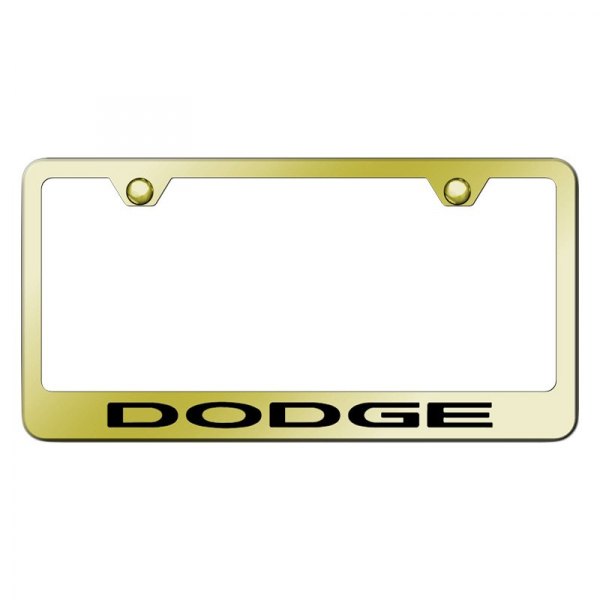 Autogold® - License Plate Frame with Laser Etched Dodge Logo