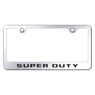 Autogold® - Chrome License Plate Frame with Laser Etched Super Duty Logo