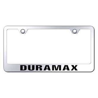Autogold® - Chrome License Plate Frame with Laser Etched Duramax Logo