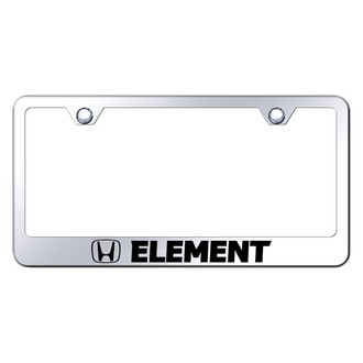 Autogold® - Chrome License Plate Frame with Laser Etched Element Logo