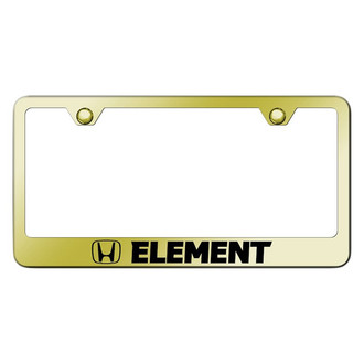 Autogold® - Gold License Plate Frame with Laser Etched Element Logo