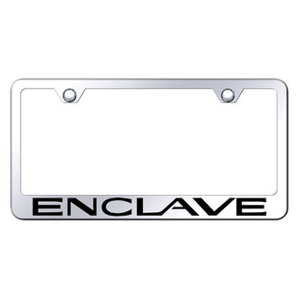 Autogold® - Chrome License Plate Frame with Laser Etched Enclave Logo