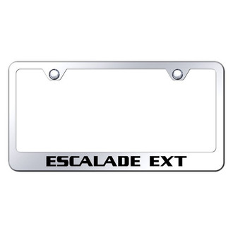 Autogold® - Chrome License Plate Frame with Laser Etched Escalade EXT Logo