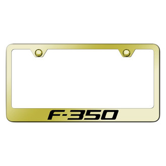 Autogold® - Gold License Plate Frame with Laser Etched F-350 Logo