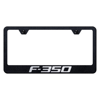 Autogold® - Rugged Black License Plate Frame with Laser Etched F-350 Logo
