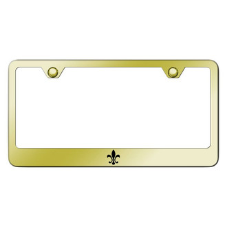 Autogold® - Gold License Plate Frame with Laser Etched Fleur-De-Lis Logo