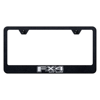 Autogold® - Rugged Black License Plate Frame with Laser Etched FX4 Logo