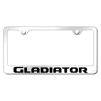 Autogold® - Chrome License Plate Frame with Laser Etched Gladiator Logo