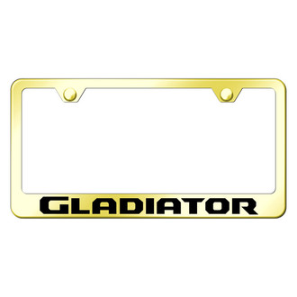 Autogold® - Gold License Plate Frame with Laser Etched Gladiator Logo