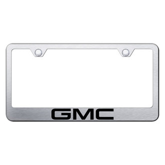 Autogold® - Brushed License Plate Frame with Laser Etched GMC Logo