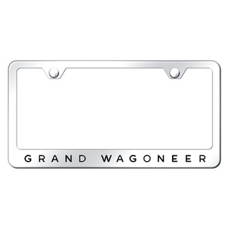 Autogold® - Chrome License Plate Frame with Laser Etched Grand Wagoneer Logo