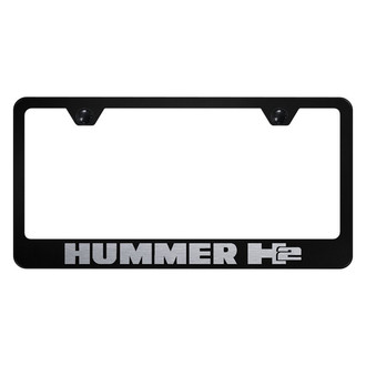 Autogold® - License Plate Frame with Laser Etched Hummer H2 Logo