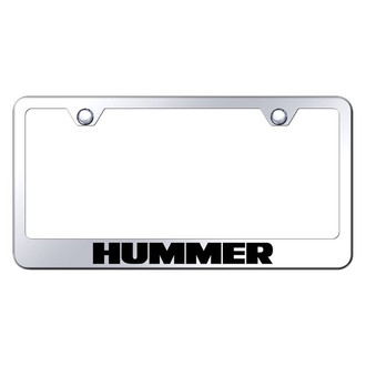 Autogold® - Chrome License Plate Frame with Laser Etched Hummer Logo