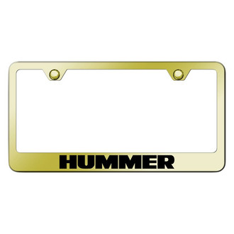 Autogold® - Gold License Plate Frame with Laser Etched Hummer Logo