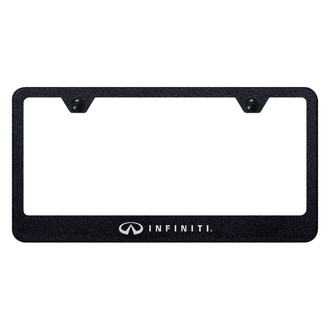 Autogold® - Rugged Black License Plate Frame with Laser Etched Infiniti Logo