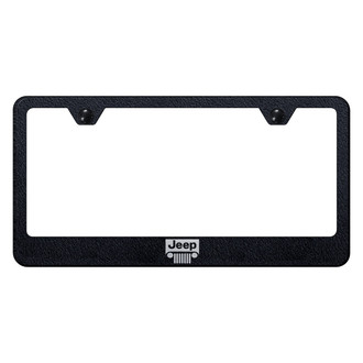 Autogold® - License Plate Frame with Laser Etched Jeep Grille Logo