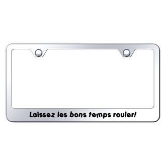 Autogold® - Chrome License Plate Frame with Laser Etched Laissez Logo