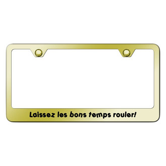 Autogold® - Gold License Plate Frame with Laser Etched Laissez Logo
