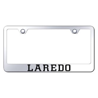 Autogold® - Chrome License Plate Frame with Laser Etched Laredo Logo