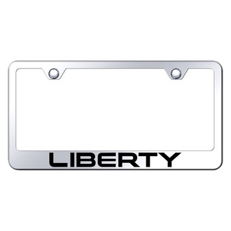 Autogold® - Chrome License Plate Frame with Laser Etched Liberty Logo