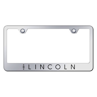 Autogold® - Chrome License Plate Frame with Laser Etched Lincoln Logo