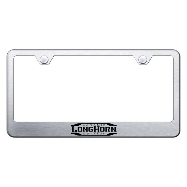 Autogold® - License Plate Frame with Laser Etched Longhorn Laramie Logo