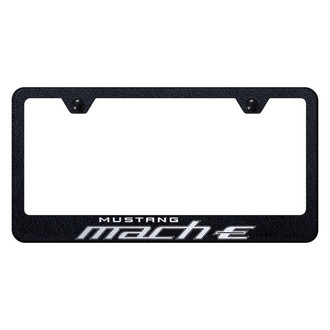 Autogold® - Rugged Black License Plate Frame with Laser Etched Mach-E Logo