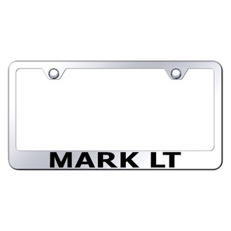 Autogold® - Chrome License Plate Frame with Laser Etched Mark LT Logo