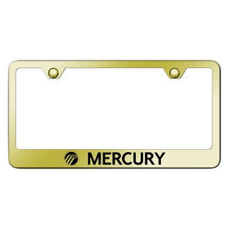 Autogold® - Gold License Plate Frame with Laser Etched Mercury Logo