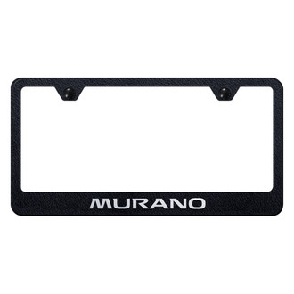 Autogold® - Rugged Black License Plate Frame with Laser Etched Murano Logo