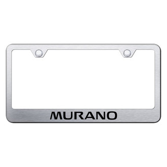 Autogold® - Brushed License Plate Frame with Laser Etched Murano Logo