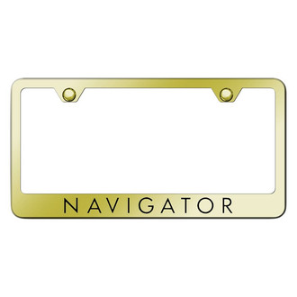 Autogold® - Gold License Plate Frame with Laser Etched Navigator Logo