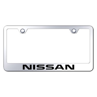 Autogold® - Chrome License Plate Frame with Laser Etched Nissan Logo