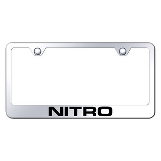 Autogold® - Chrome License Plate Frame with Laser Etched Nitro Logo