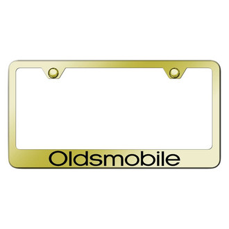 Autogold® - Gold License Plate Frame with Laser Etched Oldsmobile Logo