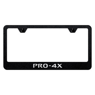 Autogold® - Rugged Black License Plate Frame with Laser Etched PRO-4X Logo
