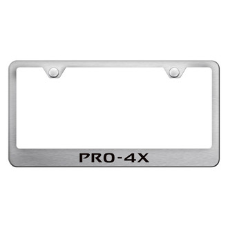 Autogold® - Brushed License Plate Frame with Laser Etched PRO-4X Logo