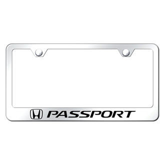 Autogold® - Chrome License Plate Frame with Laser Etched Passport Logo