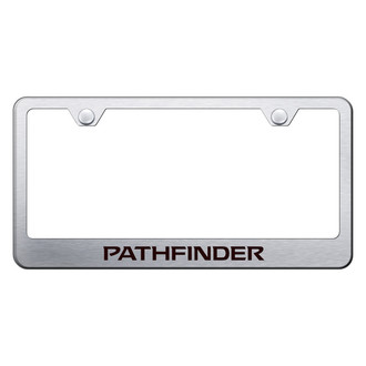 Autogold® - Brushed License Plate Frame with Laser Etched Pathfinder Logo