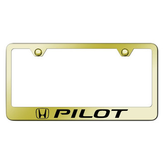 Autogold® - Gold License Plate Frame with Laser Etched Pilot Logo