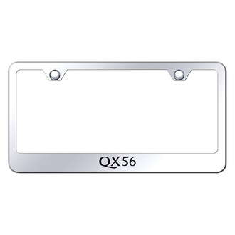 Autogold® - Chrome License Plate Frame with Laser Etched QX56 Logo